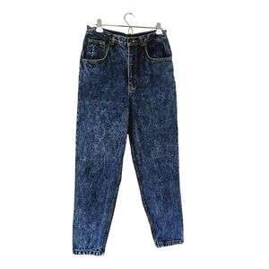 Gitano Vintage 80's High Waisted Mom Jeans - Acid Blue - size 14 - EUC